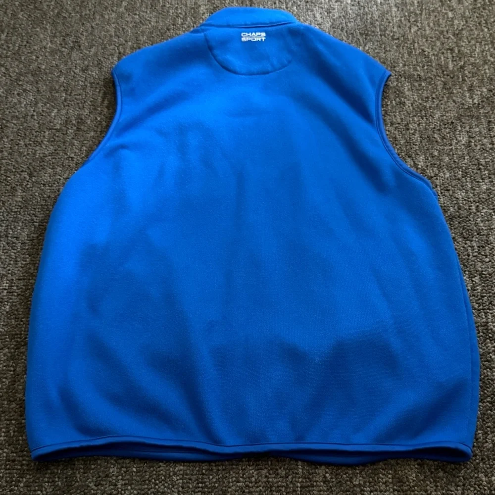 Chaps Royal Blue Fleece Vest Size XL‎ Adult Full Zip